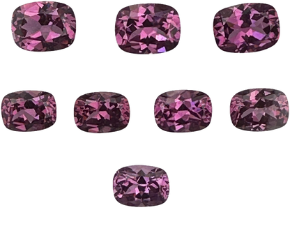 8x6mm Cushion Magenta Garnet