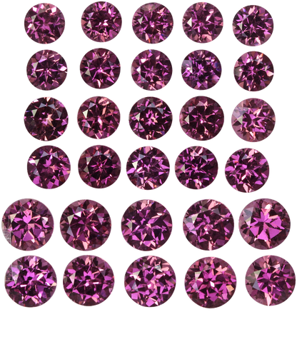 7mm Round Magenta Garnet