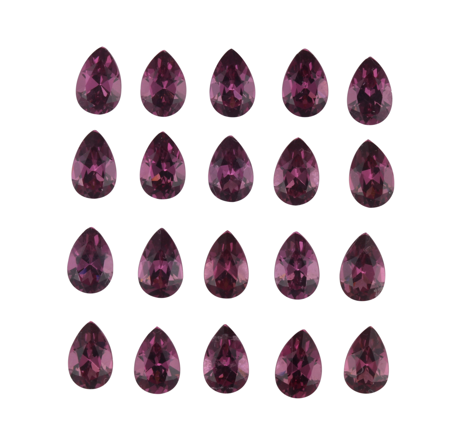 6x4mm Pear Shape Magenta Garnet