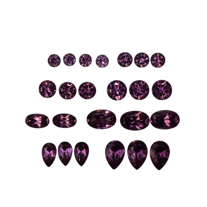 Mixed Shape Magenta Garnet