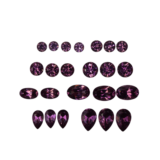 Mixed Shape Magenta Garnet