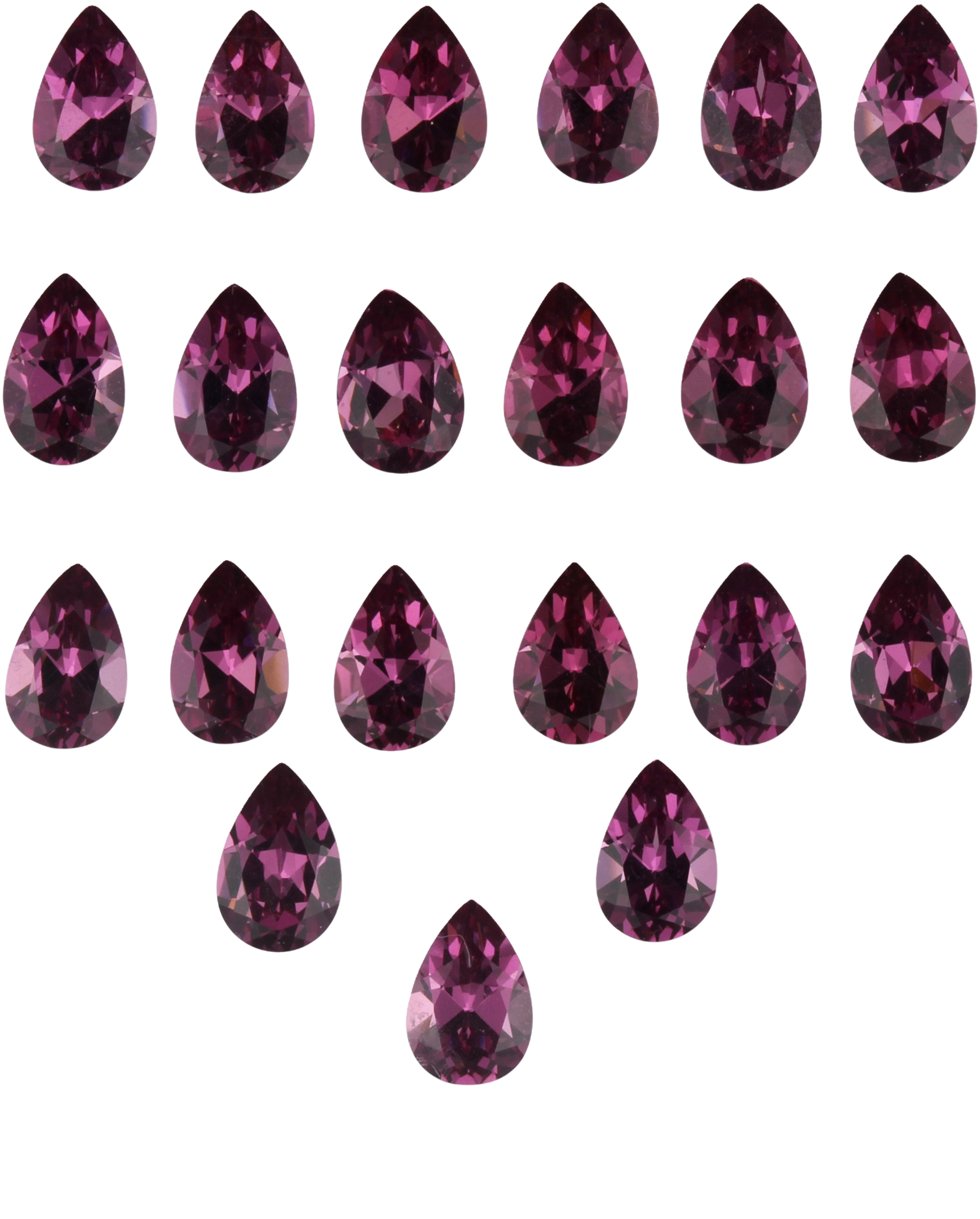 6x4mm Pear Shape Magenta Rhodolite