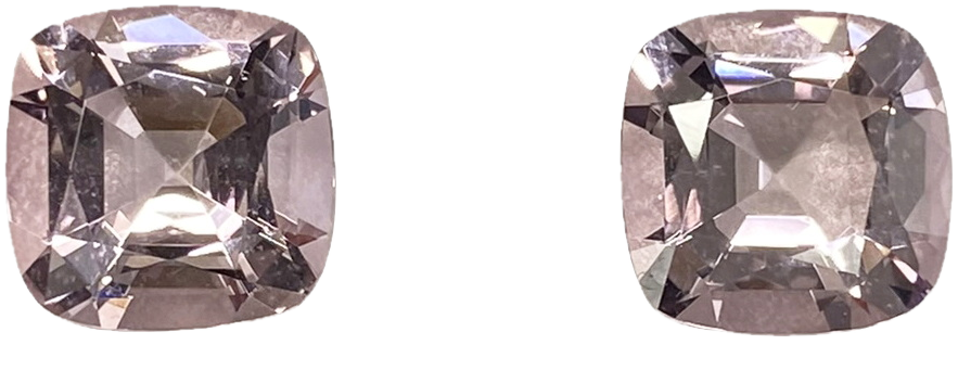 10mm Cushion Pink Morganite Pair