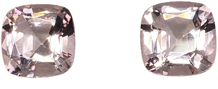 10mm Cushion Pink Morganite Pair