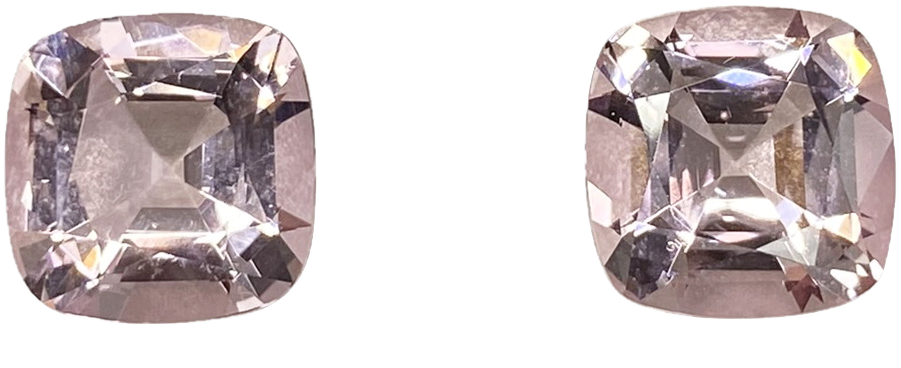 10mm Cushion Pink Morganite Pair