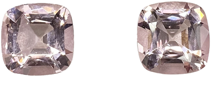 10mm Cushion Pink Morganite Pair