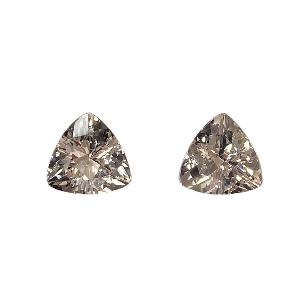 11mm Trillion Peach Morganite Pair