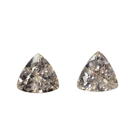 13mm Trillion Peach Morganite Pair