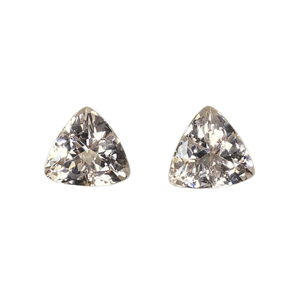 13mm Trillion Peach Morganite Pair