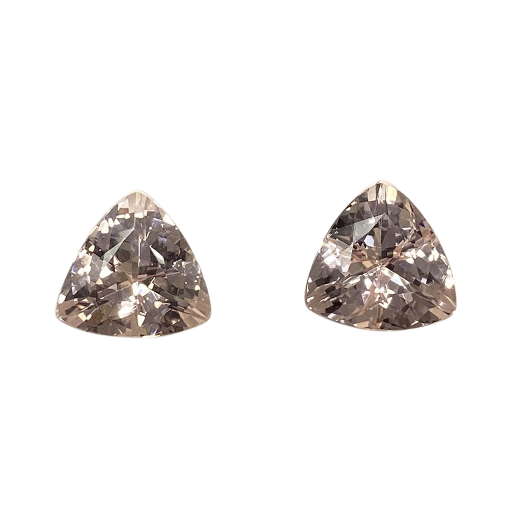 11mm Trillion Peach Morganite Pair
