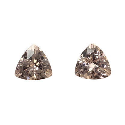 11mm Trillion Peach Morganite Pair