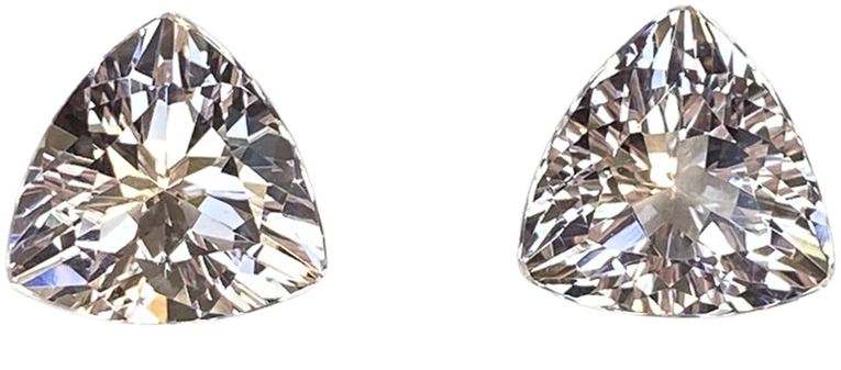 11mm Trillion Peach Morganite Pair
