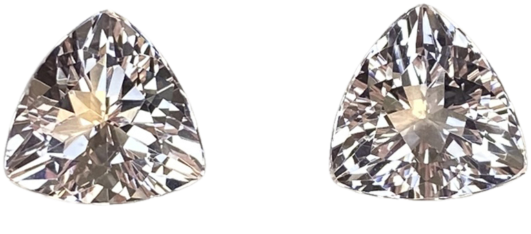 11mm Trillion Peach Morganite Pair
