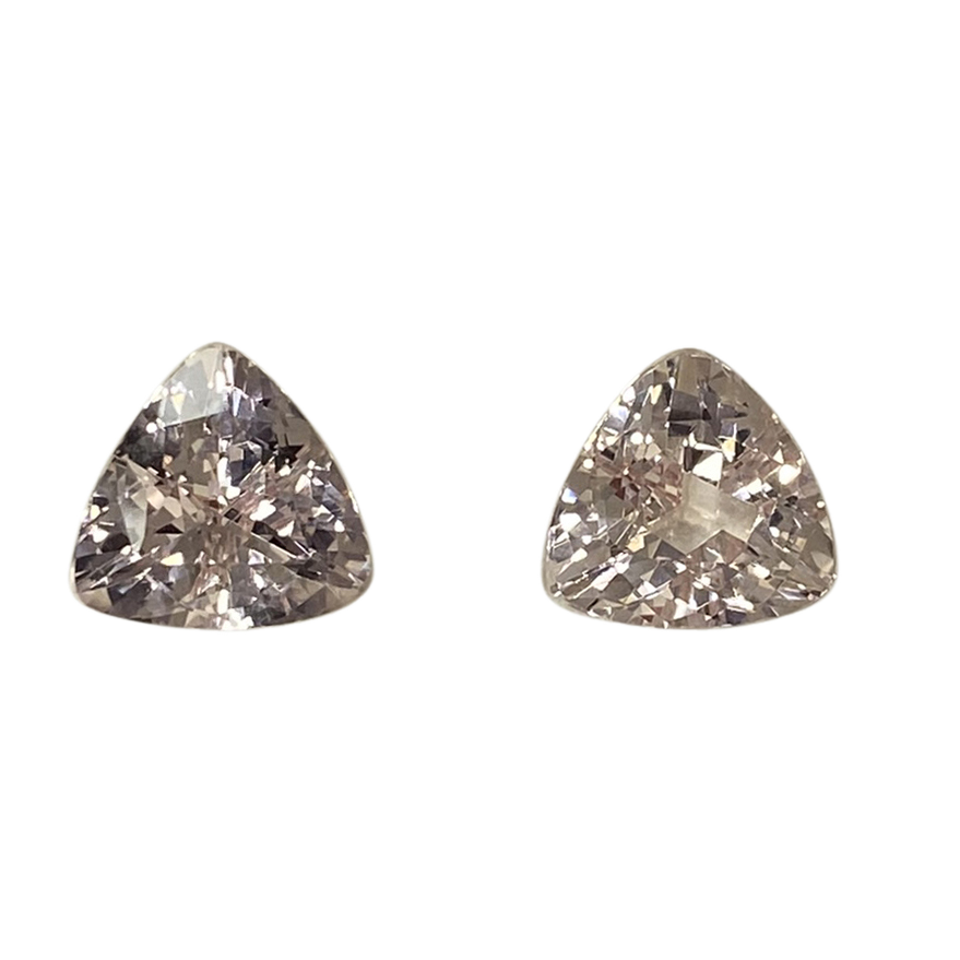 11mm Trillion Peach Morganite Pair