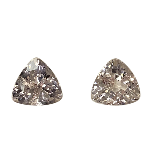 11mm Trillion Peach Morganite Pair