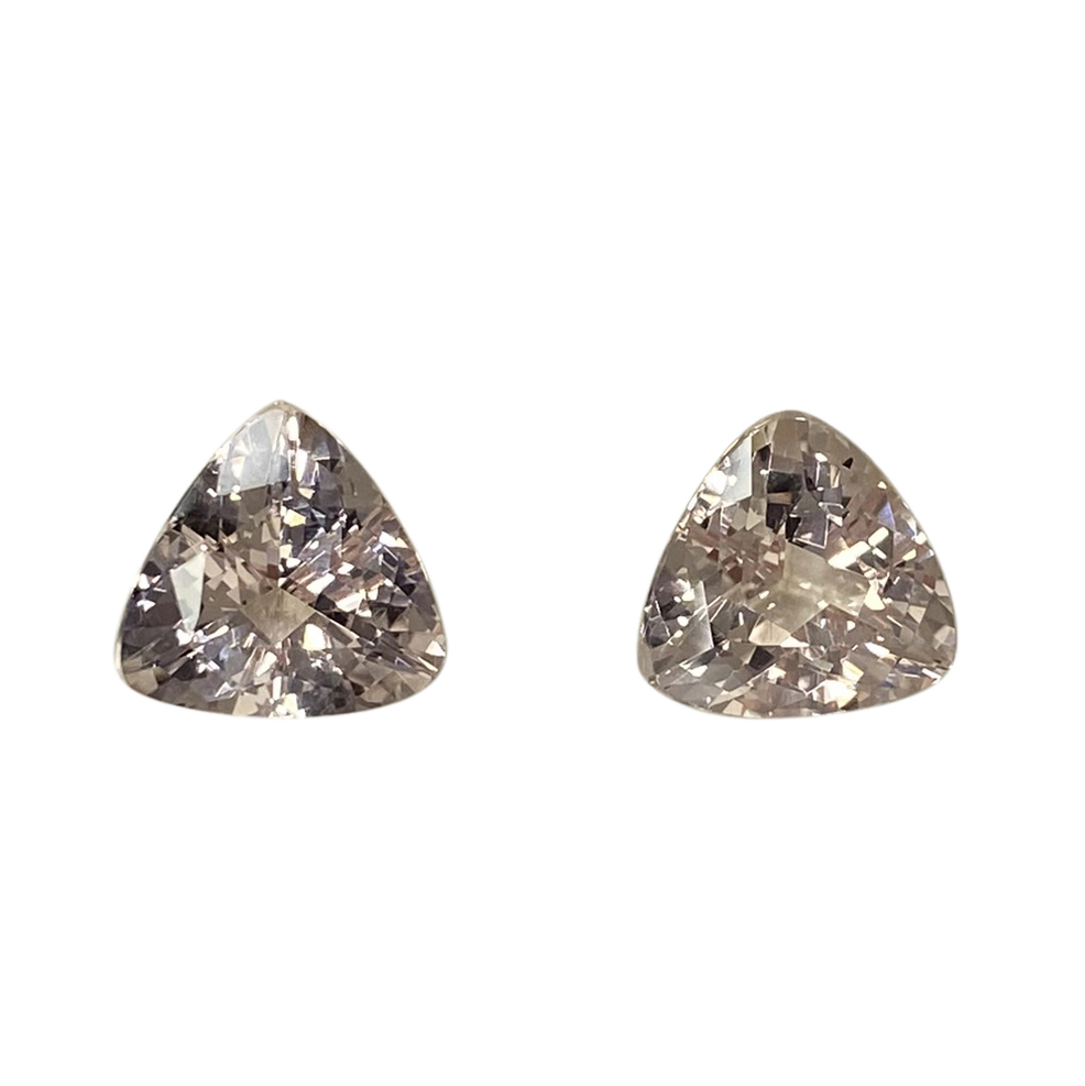 11mm Trillion Peach Morganite Pair