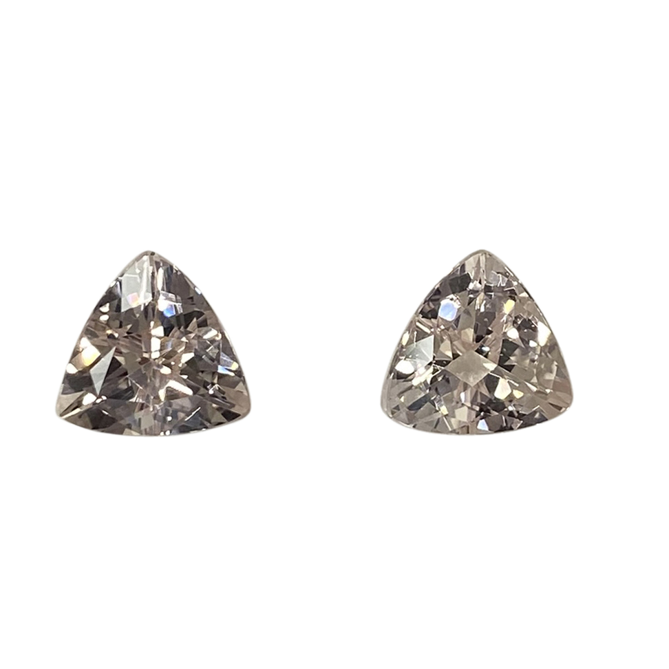 10mm Trillion Peach Morganite Pair