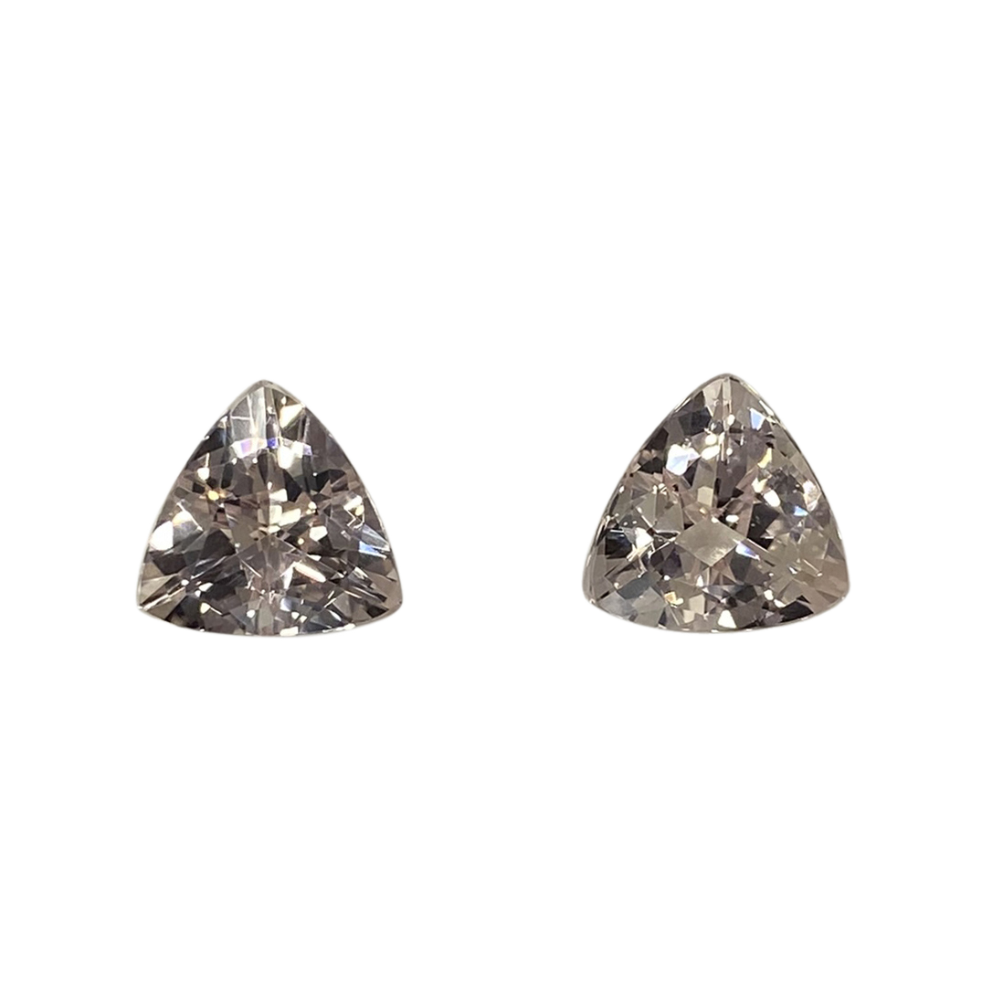 10mm Trillion Peach Morganite Pair