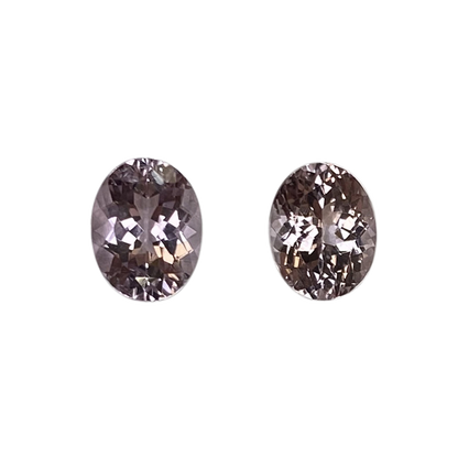 9x7mm Oval Very Light Pink Tourmaline Pair