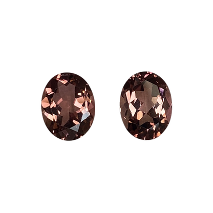 9x7mm Oval Peach Tourmaline Pair