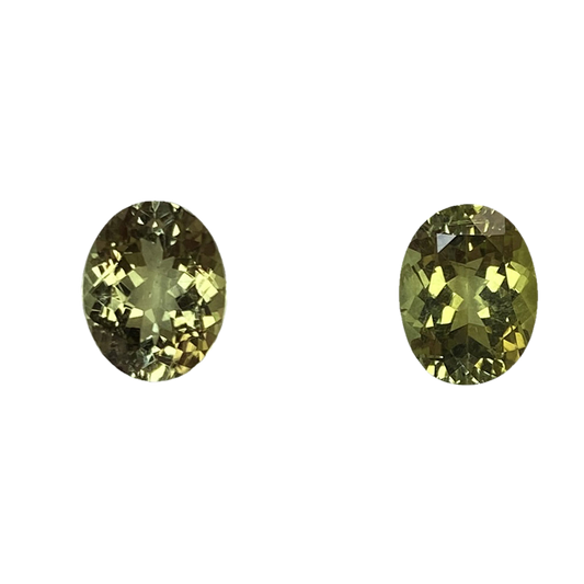 9x7mm Oval Light Green Tourmaline Pair