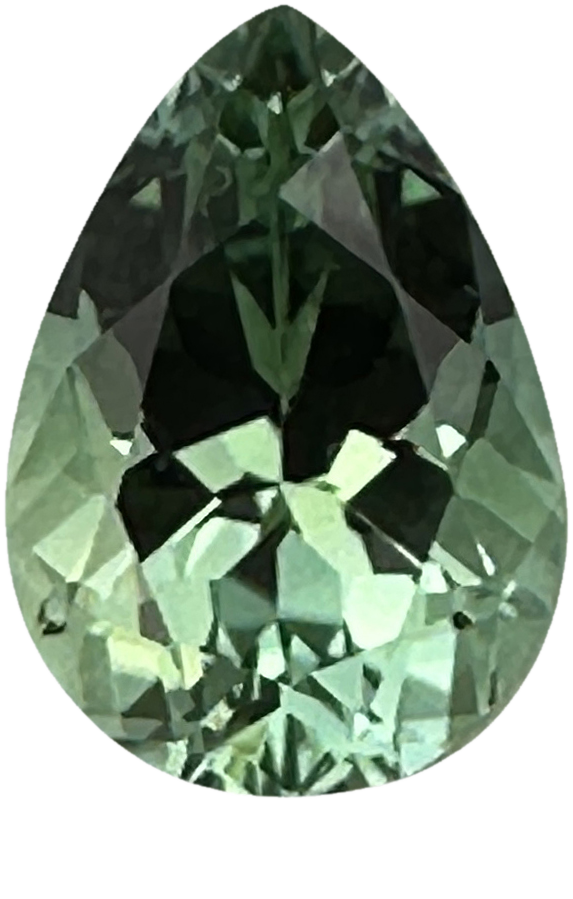 2.9ct  Pear Shape Mint Green Tourmaline