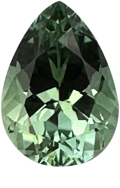 2.9ct  Pear Shape Mint Green Tourmaline