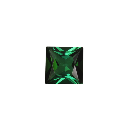 7.4mm Princess Cut Medium Blue-Green Tourmaline