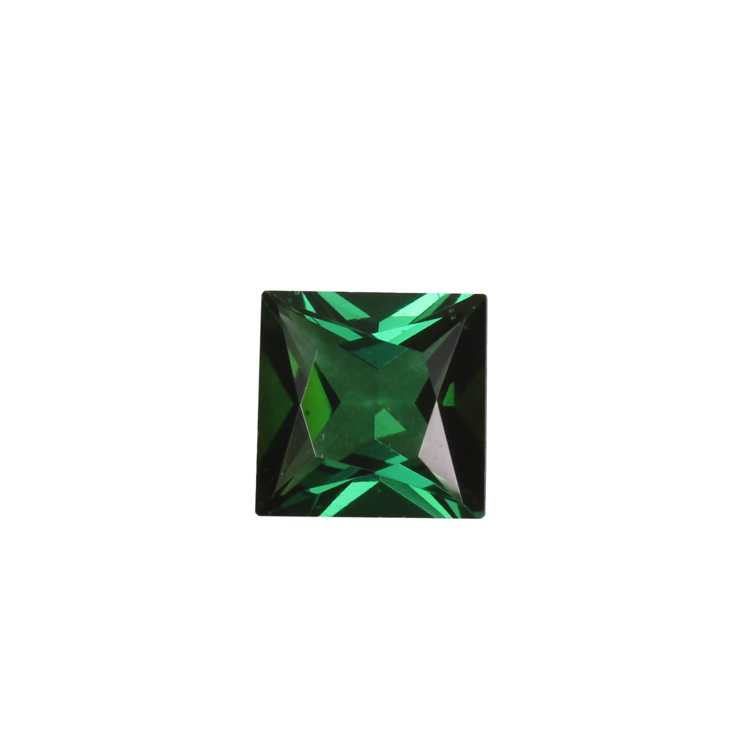 7.4mm Princess Cut Medium Blue-Green Tourmaline