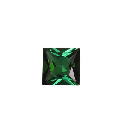 7.4mm Princess Cut Medium Blue-Green Tourmaline
