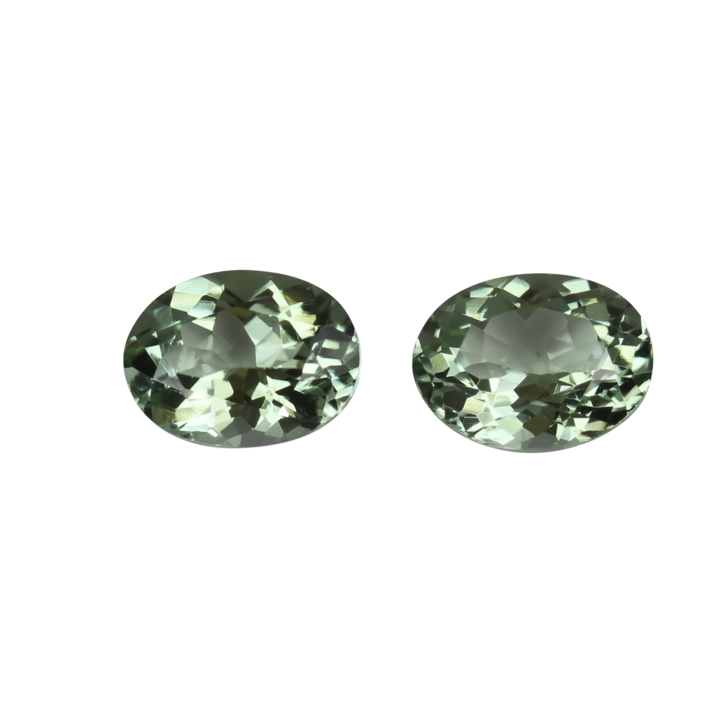 8x6mm Oval Mint Green Tourmaline Pair