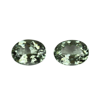 8x6mm Oval Mint Green Tourmaline Pair