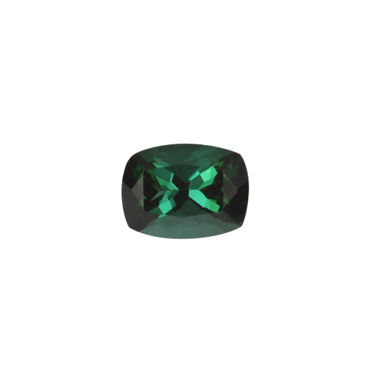 7.9x5.9mm Cushion Deep Blue-Green Tourmaline