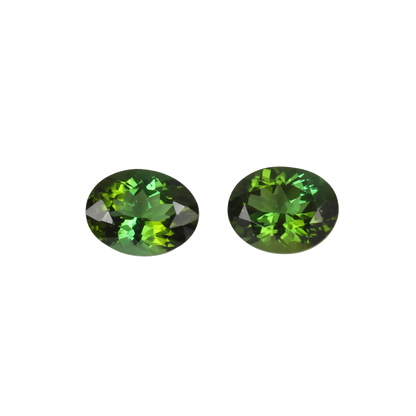9x7mm Oval Mint Green Tourmaline Pair