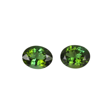 9x7mm Oval Mint Green Tourmaline Pair