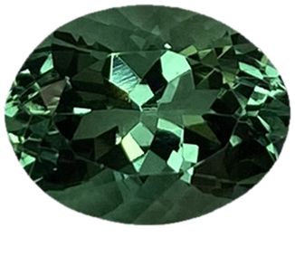 9x7mm Oval Medium Blue-Green Tourmaline