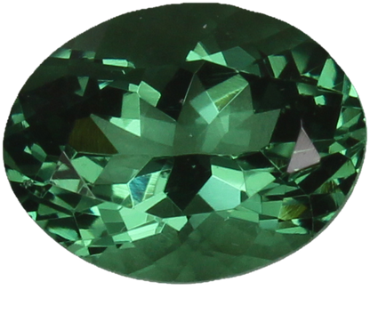 9x7mm Oval Medium Blue-Green Tourmaline
