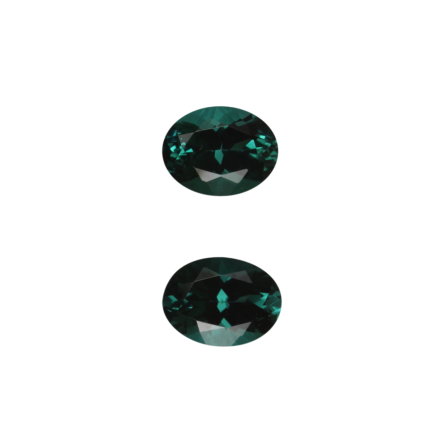 8x6mm Oval Deep Blue-Green Tourmaline Pair