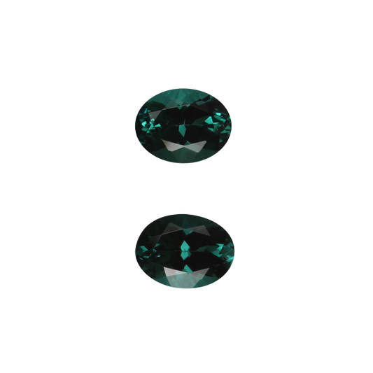 8x6mm Oval Deep Blue-Green Tourmaline Pair