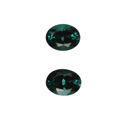 8x6mm Oval Deep Blue-Green Tourmaline Pair
