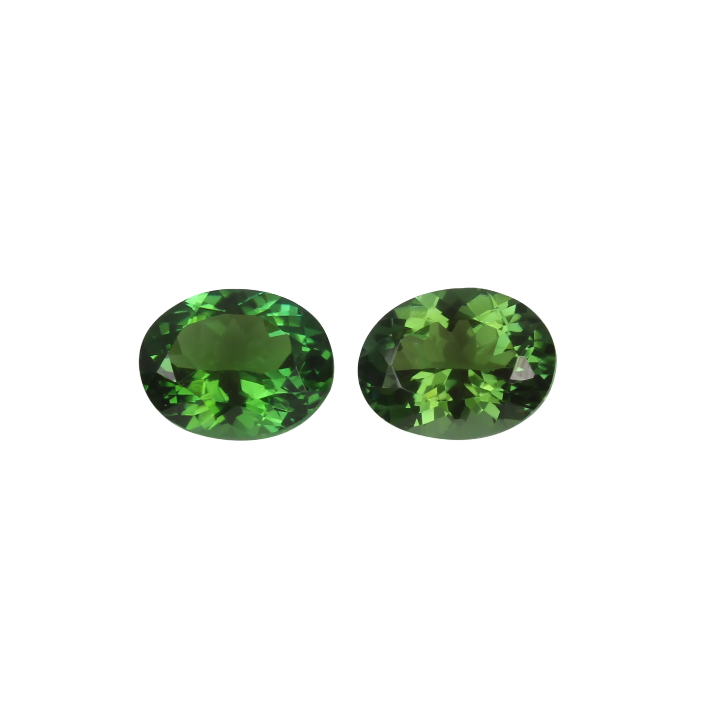 9x7mm Oval Mint Green Tourmaline Pair