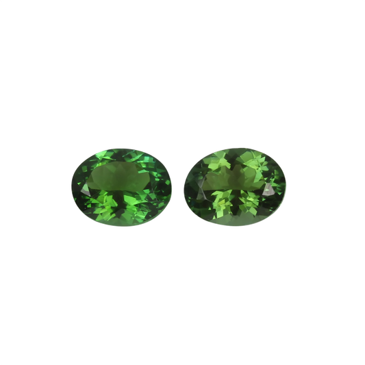 9x7mm Oval Mint Green Tourmaline Pair