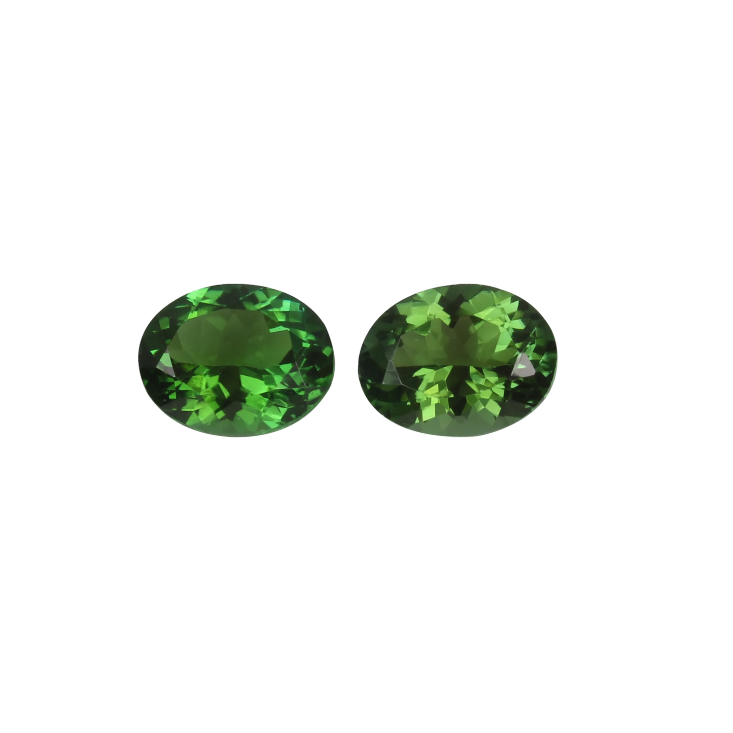 9x7mm Oval Mint Green Tourmaline Pair