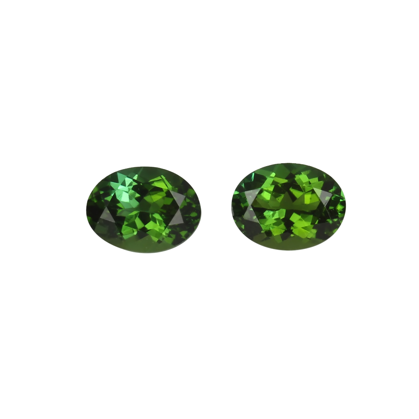8x6mm Oval Mint Green Tourmaline Pair
