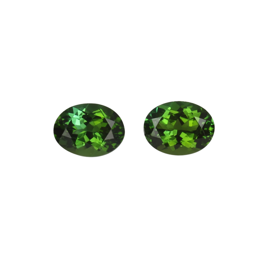 8x6mm Oval Mint Green Tourmaline Pair