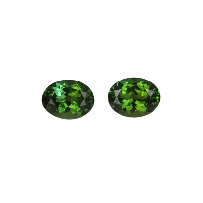 8x6mm Oval Mint Green Tourmaline Pair