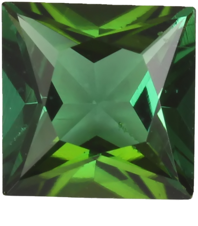 6.5mm Princess Cut Medium Blue-Green Tourmaline