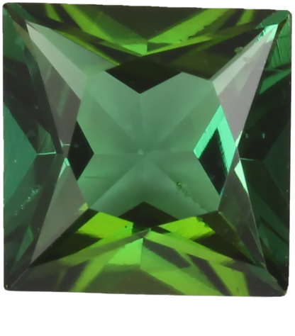 6.5mm Princess Cut Medium Blue-Green Tourmaline
