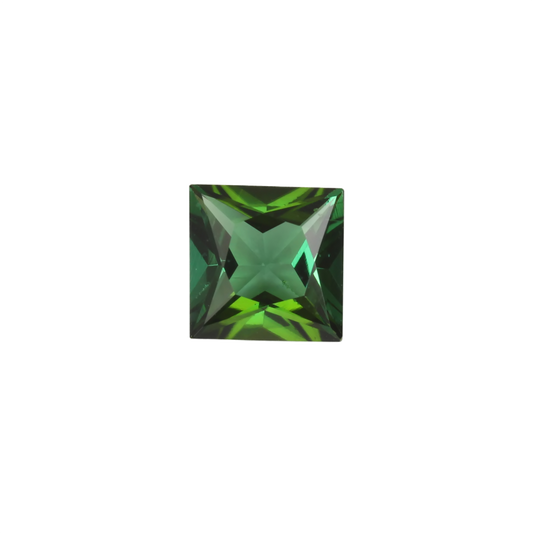 6.5mm Princess Cut Medium Blue-Green Tourmaline