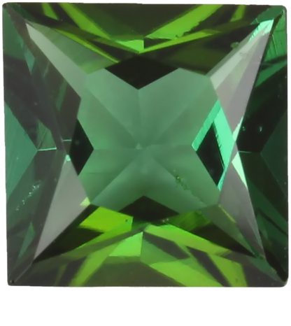 6.5mm Princess Cut Medium Blue-Green Tourmaline